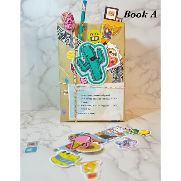 Kids' Blind Date With A Book: Mystery Story Gift Set, Stickers & Bookmark - Picture 2 of 3